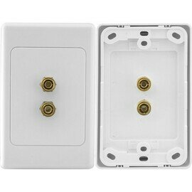 2 TERMINAL SPEAKER WALL PLATE