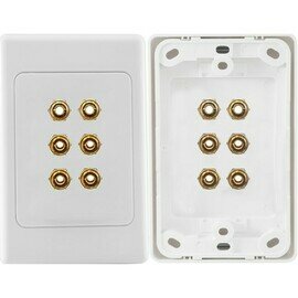 6 TERMINAL SPEAKER WALL PLATE