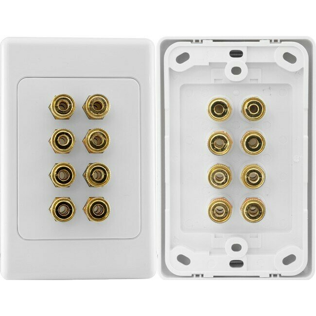 8 TERMINAL SPEAKER WALL PLATE