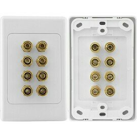 8 TERMINAL SPEAKER WALL PLATE