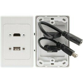 HDMI + USB VERTICAL WALL PLATE