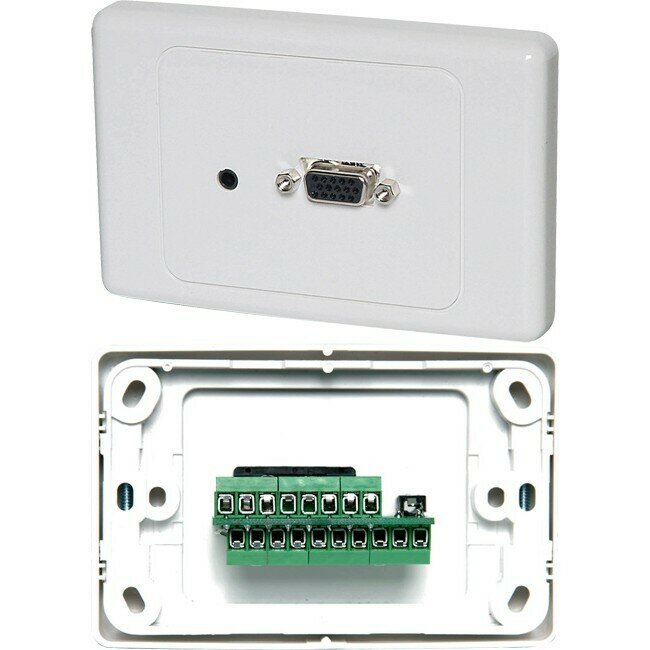 VGA &amp; 3.5MM AUDIO WALL PLATE