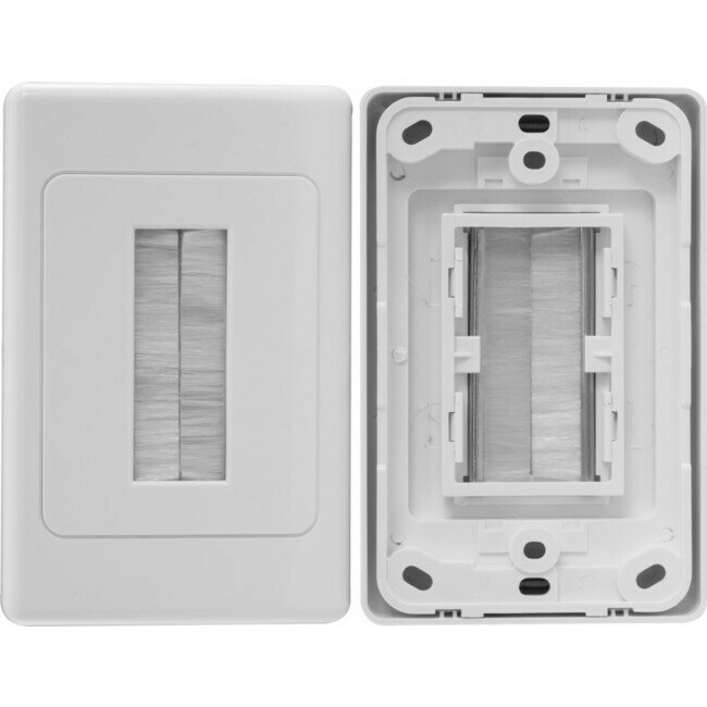WHITE BRUSH WALL PLATE