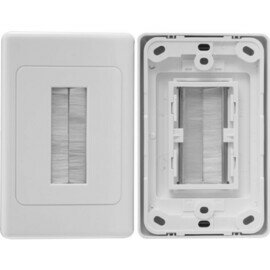 WHITE BRUSH WALL PLATE