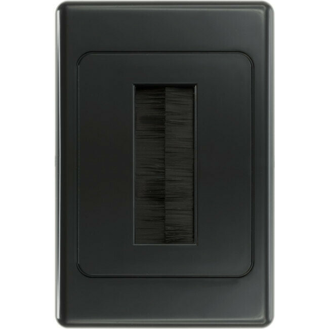 BLACK BRUSH WALL PLATE