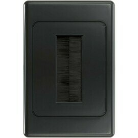 BLACK BRUSH WALL PLATE