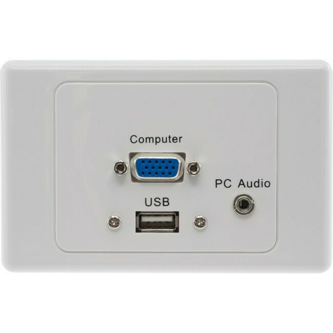 USB VGA PC AUDIO WALL PLATE