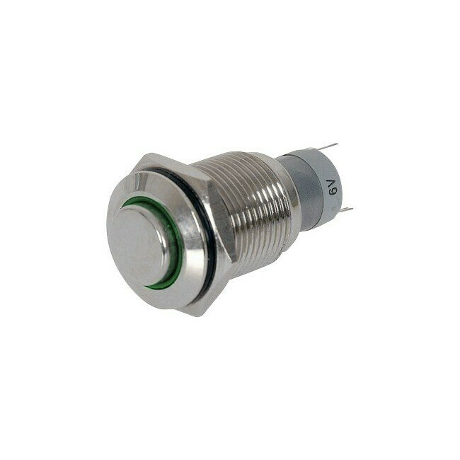IP67 METAL PUSH BUTTON - GREEN