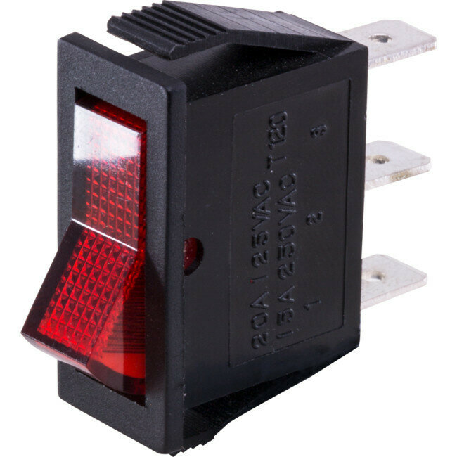 240V AC ROCKER SWITCH RED