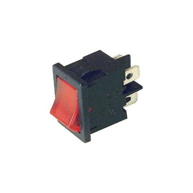 DPST MINI ROCKER SWITCH RED