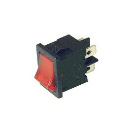 DPST MINI ROCKER SWITCH RED