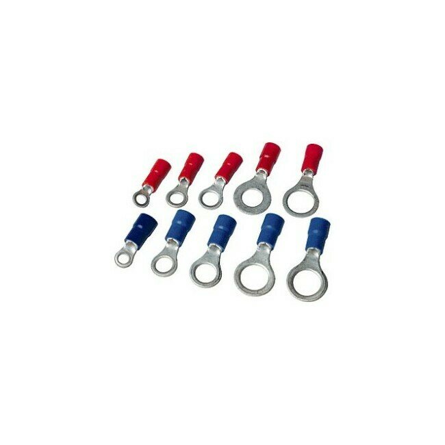 RING TERMINALS BLUE 4MM STUD