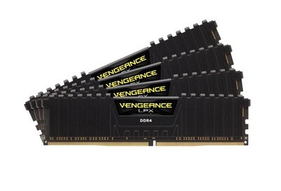 Corsair 64GB (4x16GB) DDR4 2400MHz Vengeance LPX Black