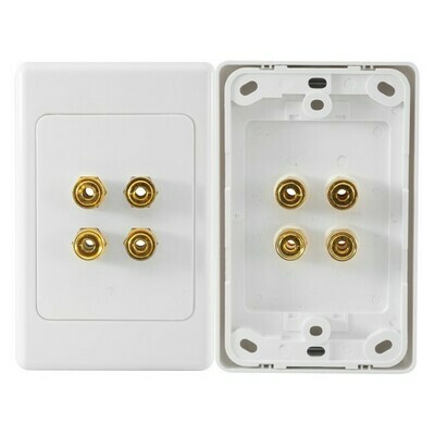 4 TERMINAL SPEAKER WALL PLATE