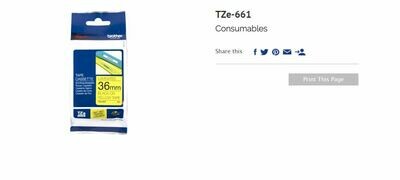 Brother TZe661 Labelling Tape