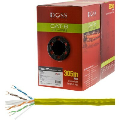 305M CAT6 SOLID CABLE YELLOW