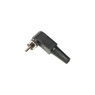PLASTIC RCA RIGHT ANGLE PLUG