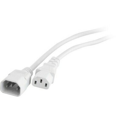 2M WHITE IEC EXTENSION LEAD