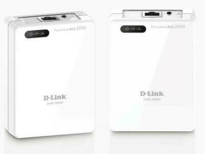 D-LINK DHP-701AV PowerLine AV2 2000 Gigabit Adapter (starter KIT, contains 2 x units)