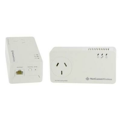 NetComm NP511 500Mbps Powerline AC Pass-through Twin Pack