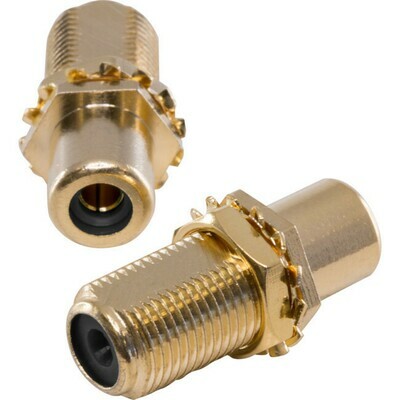 GOLD &#39;F&#39; SOCKET TO RCA SOCKET