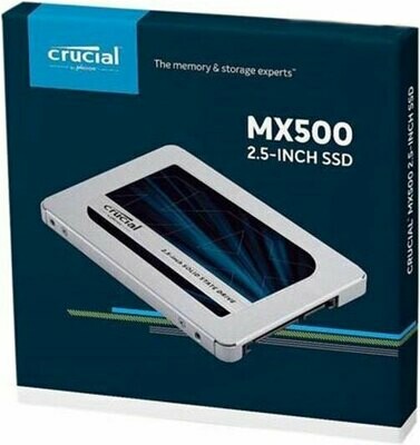 Crucial MX500 500GB 2.5&#39; SATA SSD - 3D TLC 560/510 MB/s 90/95K IOPS Acronis True Image Cloning Software 5yr wty 7mm w/9.5mm Adapter ~SUV500/480G