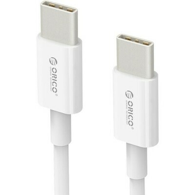 USB-C TO USB-C LEAD WHITE - 1M