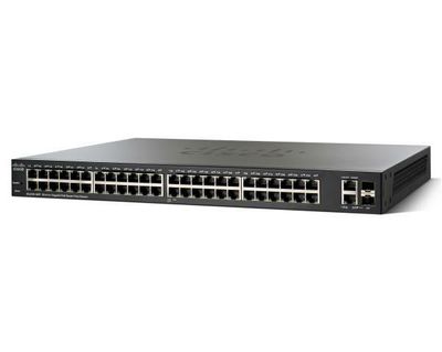Cisco SG 220 48-Port Gigabit Smart Switch 48 PoE+ Ports 375 Watts, 2 GbE &amp; 2 combo Gb SFP Slots