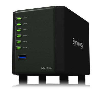 Synology DiskStation DS419Slim 4-Bay 2.5&quot; Diskless 2xGbE NAS (HMB), Marvell  Armanda, 512MB RAM, 2xUSB 3.0 - 2.5&quot; DRIVES ONLY!