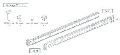 Synology Rail Kit RKS1317 (Sliding) for 1U, 2U and 3U NAS Systems
