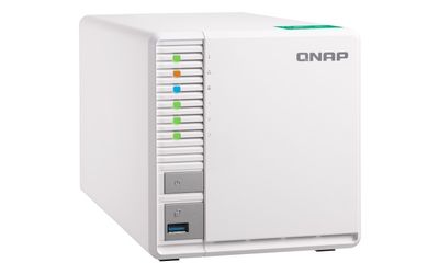 QNAP TS-328 3-Bay NAS Realtek RTD1296 quad-core 1.4 GHz 2GB DDR4 4GB eMMC 2xRJ45 2xUSB3.0 Hot-swappable Tower 2yrs Warranty
