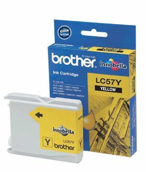 Brother LC-57Y Yellow Ink- FAX-2480C, DCP-130C/330C/540CN/350C, MFC-240C/440CN/3360C/5460CN/5860CN/665CW/465CN/685CW/885CW- up to 400 p