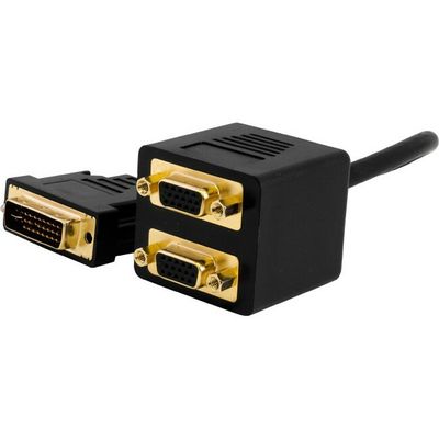 DVI-I PLUG TO 2X VGA - 30CM