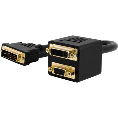 DVI-I PLUG TO VGA + DVI-I 30CM