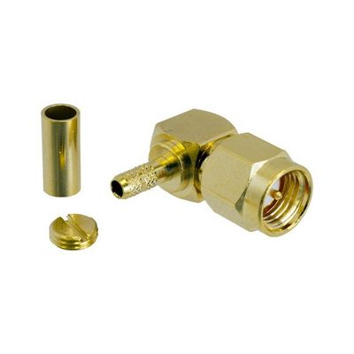 SMA RIGHT ANGLE CRIMP PLUG
