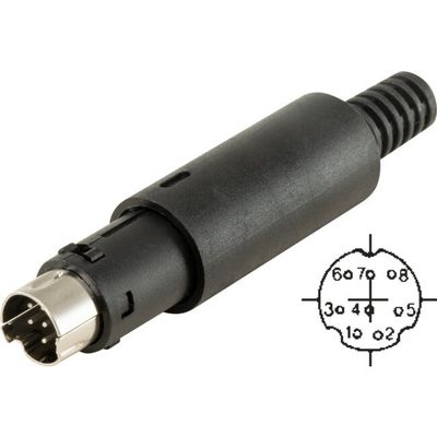8 PIN MINI DIN PLUG
