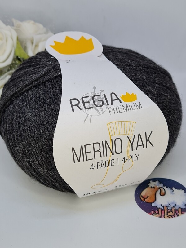 Regia Premium Merino Yak -anthrazit meliert- 07512 Regia Premium Merino Yak -anthrazit meliert- 07512