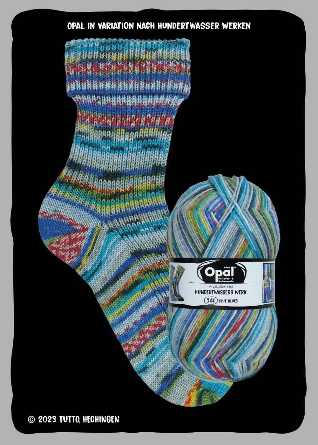 Opal- Hundertwasser Werk 944 -Blue Blues- Fb.4050