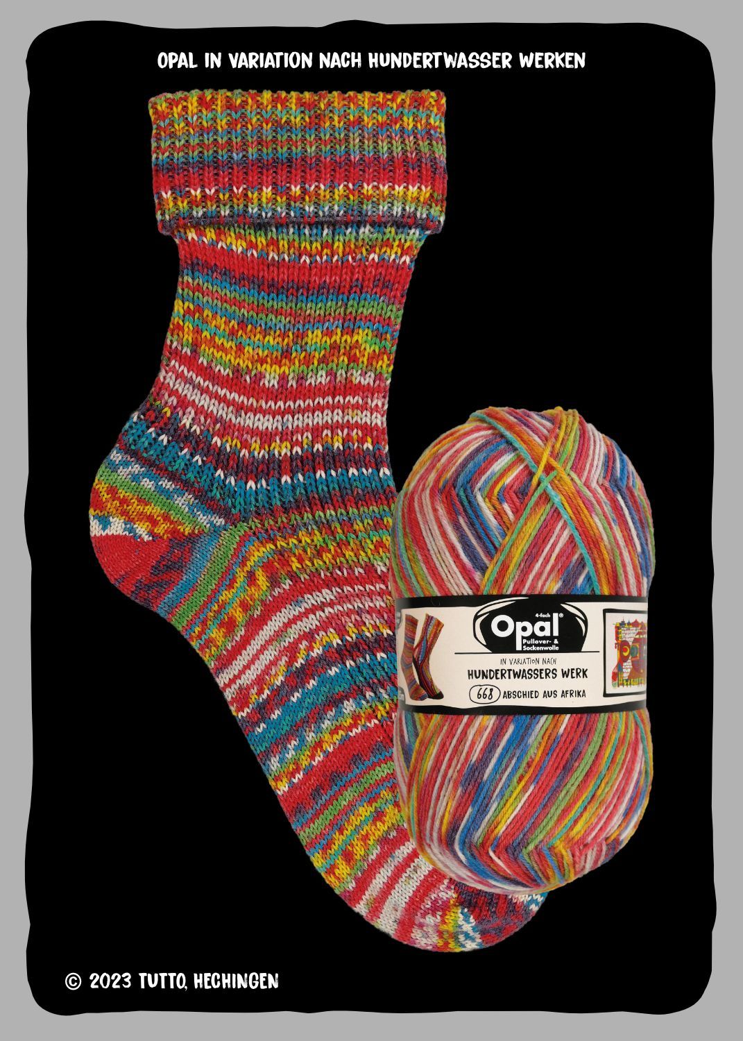 Opal- Hundertwasser Werk 668 - Abschied aus Afrika- Fb. 4054
