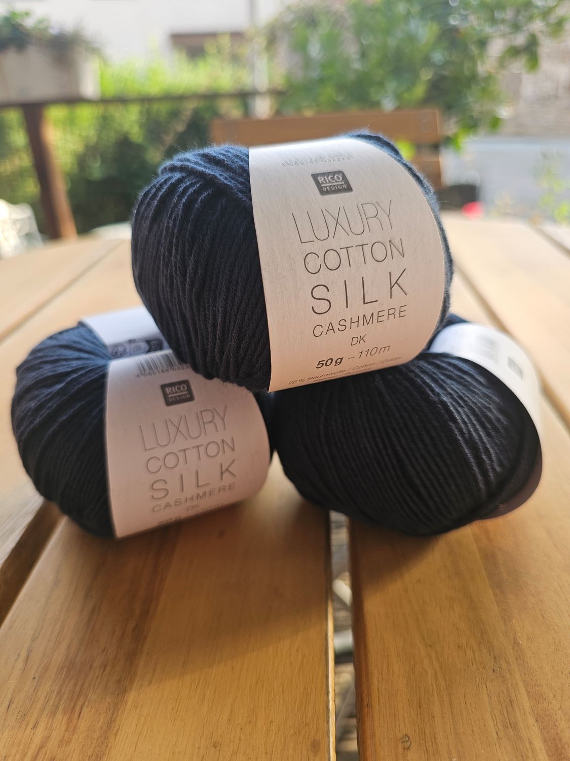 Luxury Cotton Silk Cashmere by Rico Design Fb.005 -navy blue-