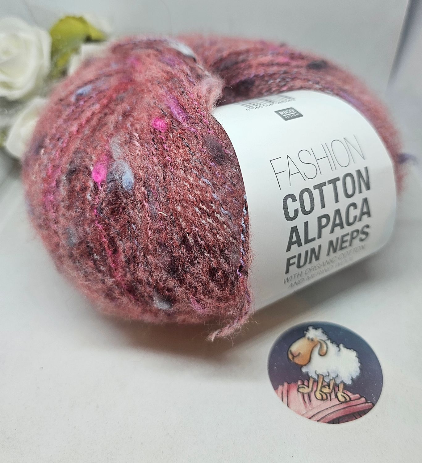 Rico Design - fashion Cotton Alpaca Fun Neps  Fb.003 - beere