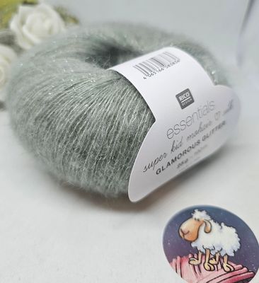 Rico Design -essentials super kid mohair silk- Glamorous Glitter Fb.010 -efeu- Rico Design -essentials super kid mohair silk- Glamorous Glitter Fb.010 -efeu-
