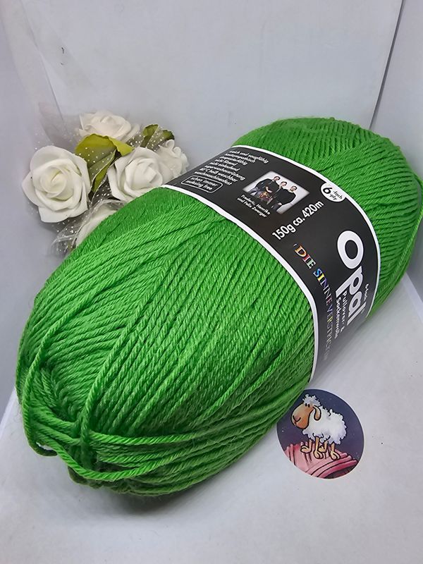 Opal- Sockenwolle- 6-fach Fb.7903 / grasgrün Opal- Sockenwolle- 6-fach Fb.7903 / grasgrün