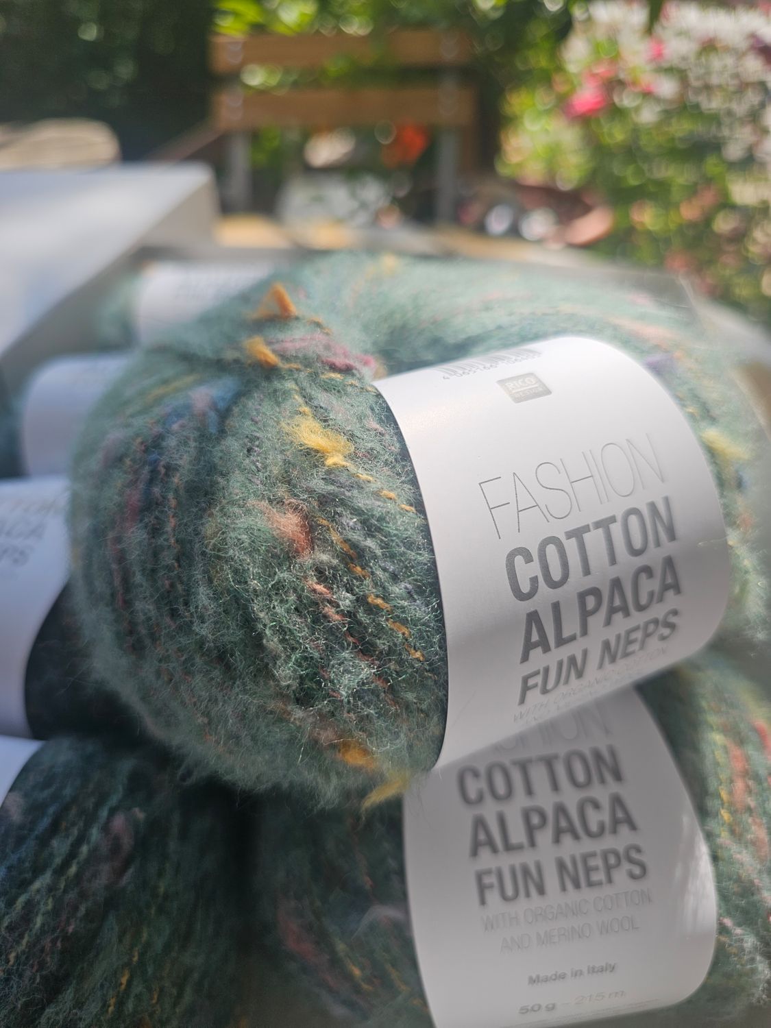 Rico Design - fashion Cotton Alpaca Fun Neps Fb.008- efeu- Rico Design - fashion Cotton Alpaca Fun Neps Fb.008- efeu-