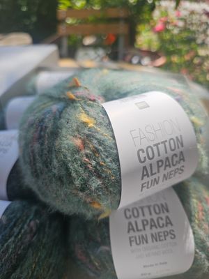 Rico Design - fashion Cotton Alpaca Fun Neps Fb.008- efeu- Rico Design - fashion Cotton Alpaca Fun Neps Fb.008- efeu-