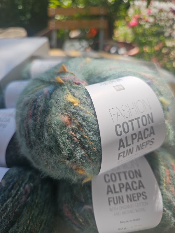 Rico Design - fashion Cotton Alpaca Fun Neps Fb.008- efeu- Rico Design - fashion Cotton Alpaca Fun Neps Fb.008- efeu-
