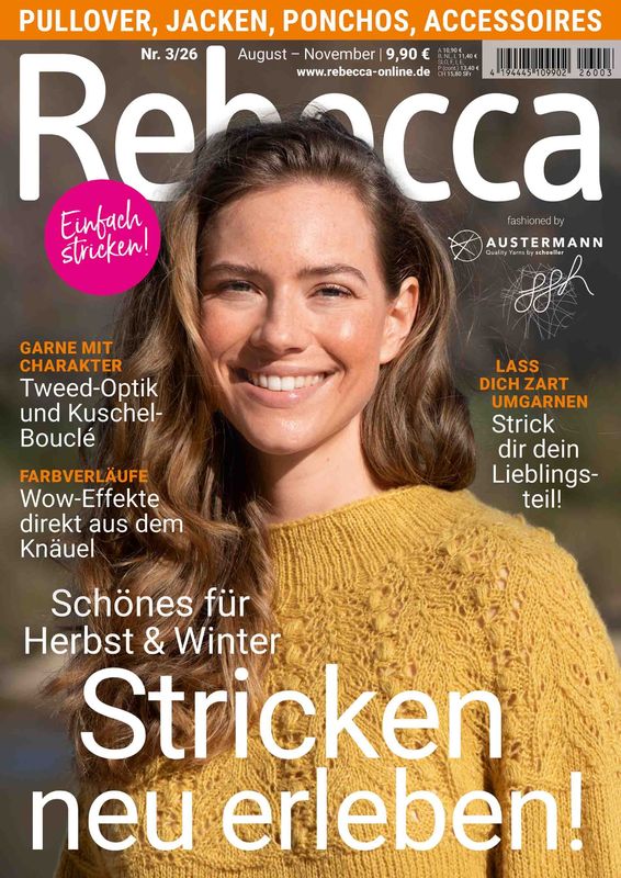Rebecca| Anleitungsheft Nr.3/26 August-November Rebecca| Anleitungsheft Nr.3/26 August-November