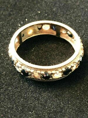 Vintage 9ct gold ring set with semi precious stones and Cubic Zirconias
