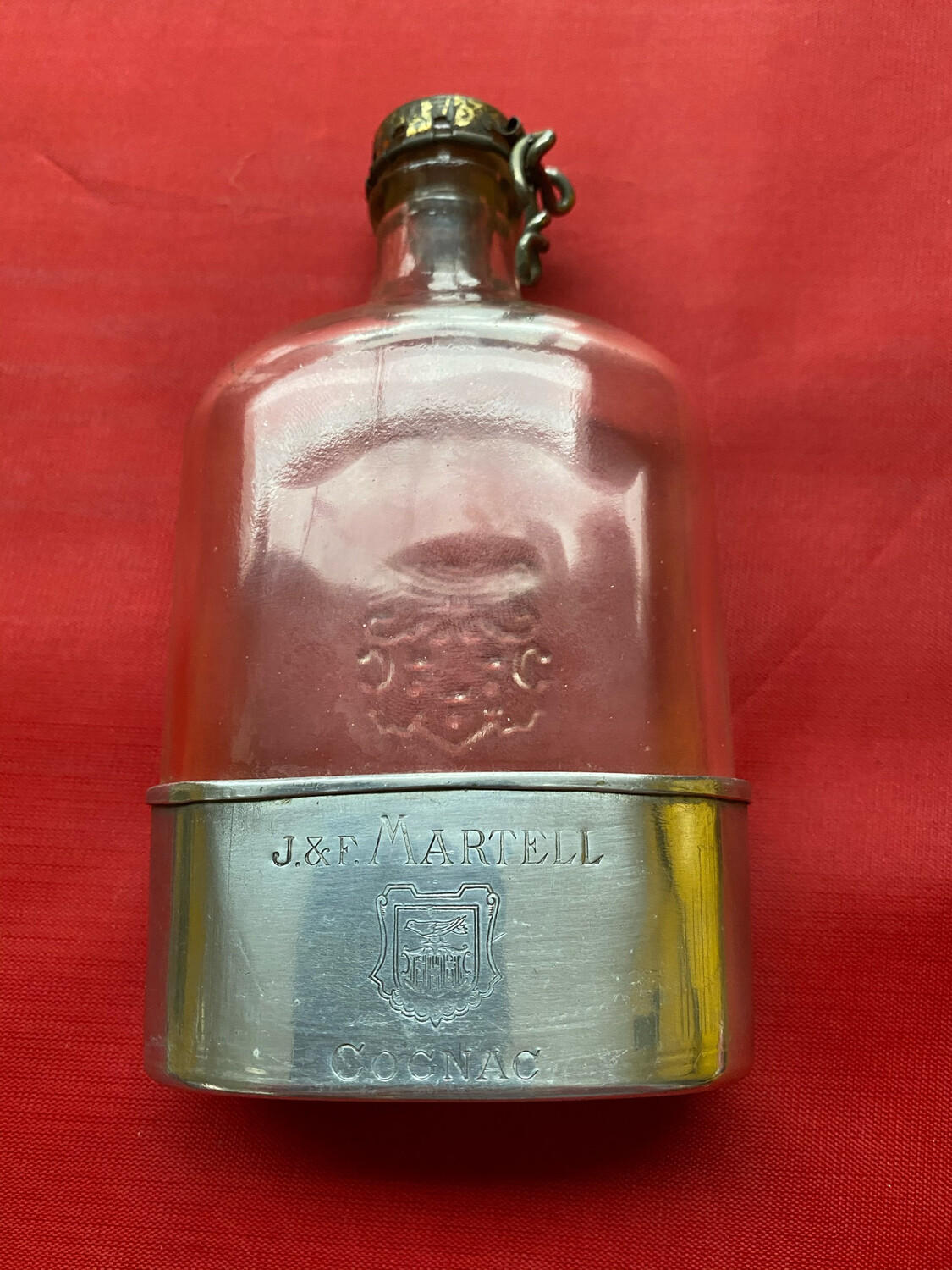 J & F Martell Cognac Hip Flask - Circa Late 1800’s
