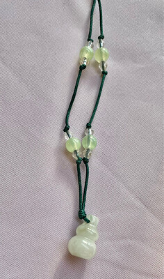 Hand Made Jade Necklace On Simple String
